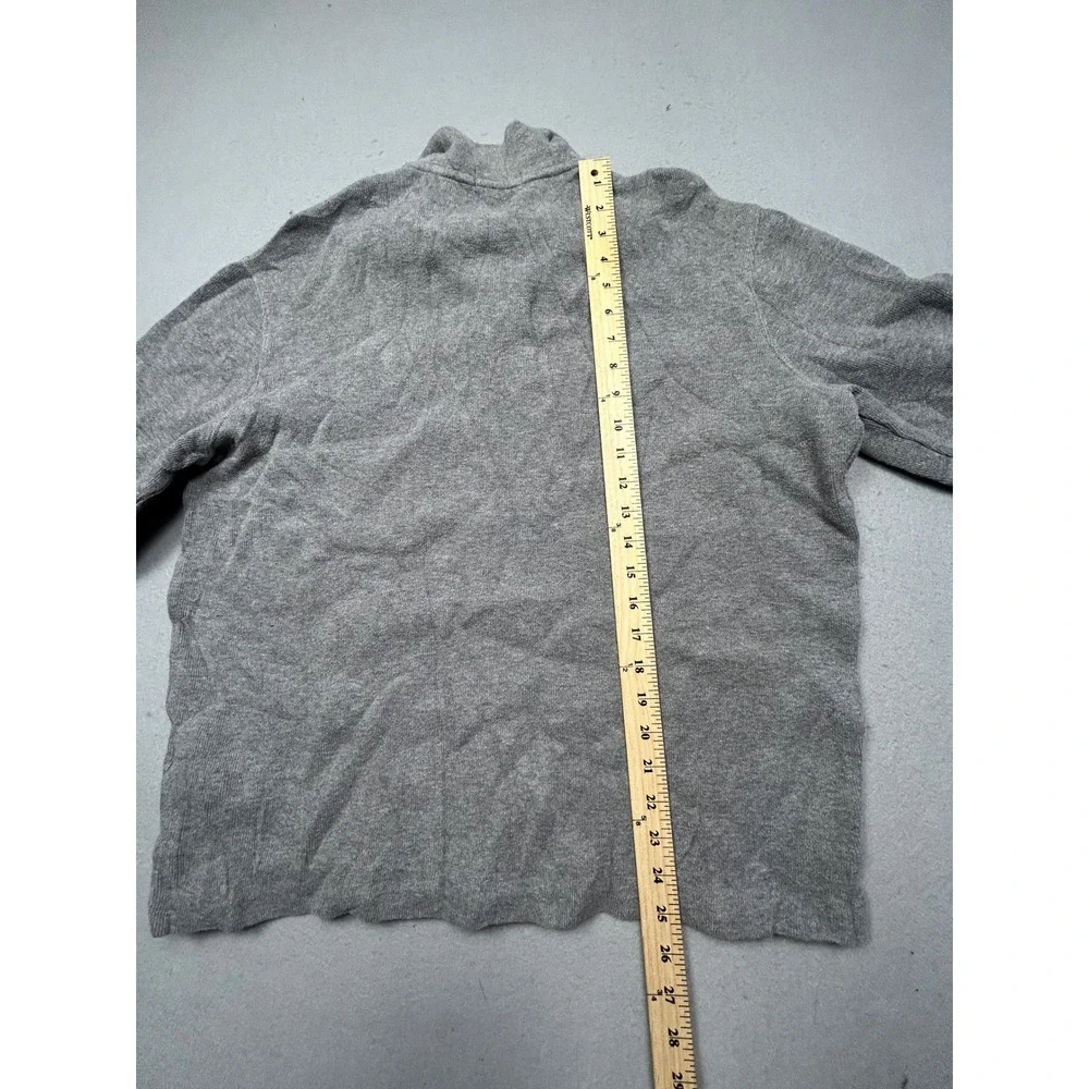 Polo Ralph Lauren Quarter Zip Pullover Cotton Gray Large Mens